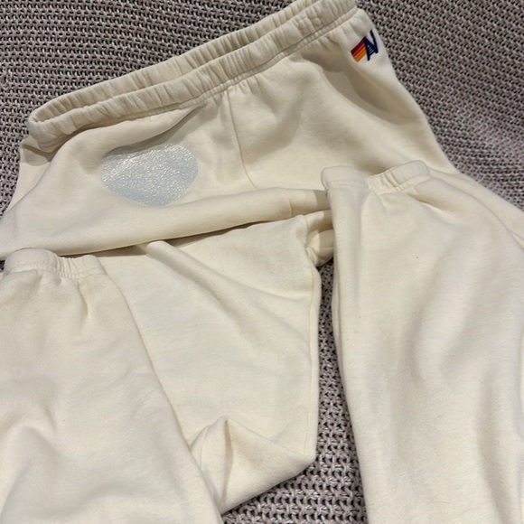 Aviator Nation glitter Heart sweatpants - Picture 2 of 6